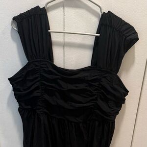 Torrid Black Ruched Sleeveless Tank Top Size 2(18/20)